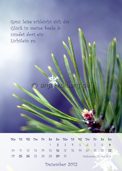 Dezember - Wandkalender 2012